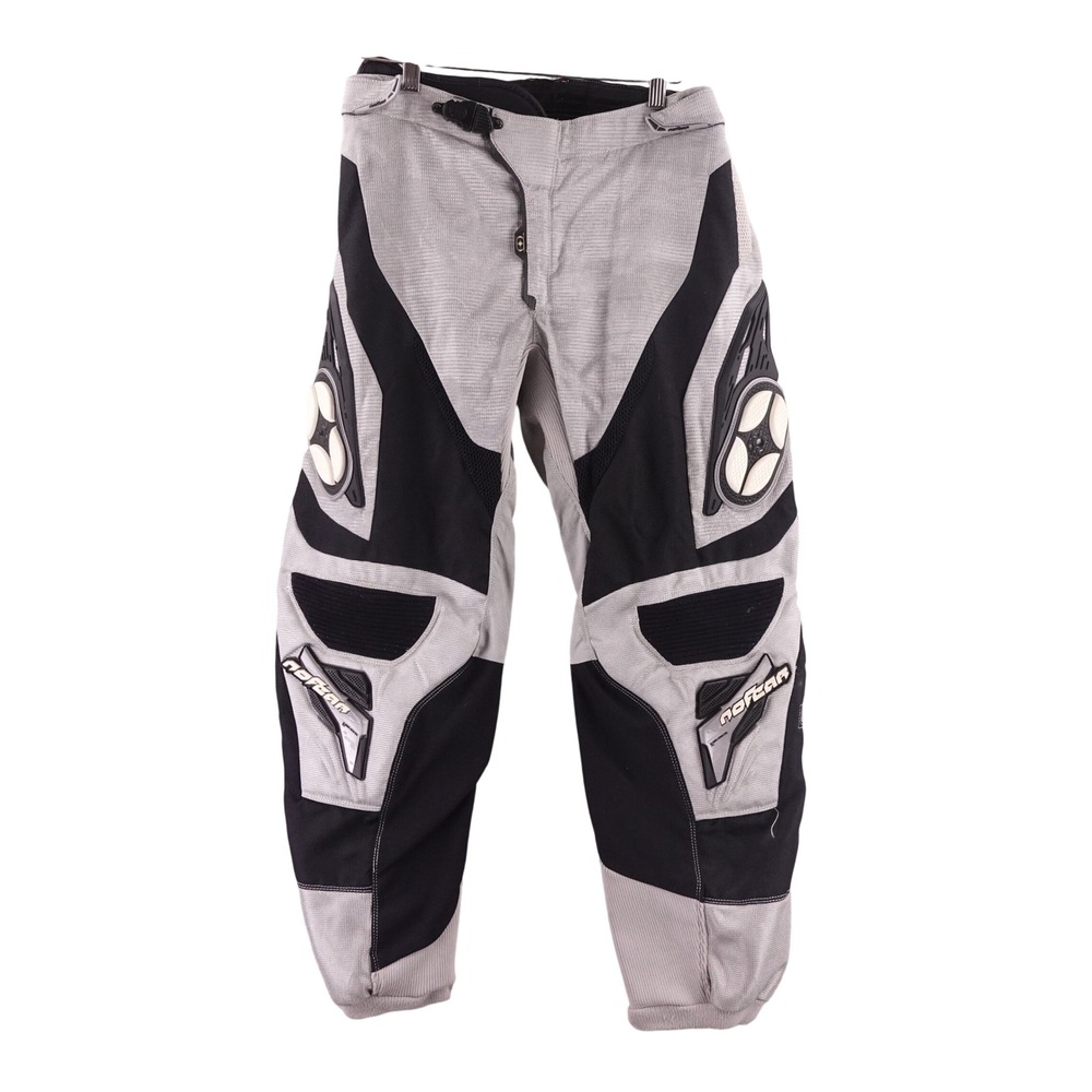 Vintage No Fear Elektron MX Motocross Pants Mens 36 Grey Black Racing Gear Y2K